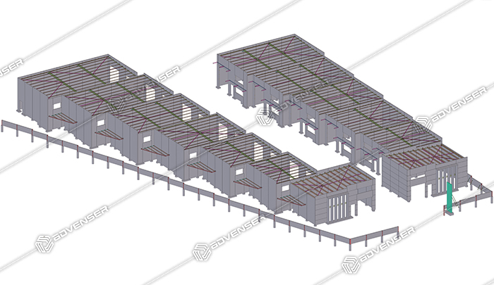 Precast detailing for industrial developemnt