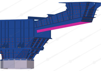 Structural steel 3D model for a chute
