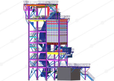 Steel 3D model for a chute
