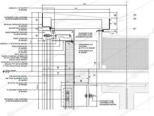 Facade shop drawings