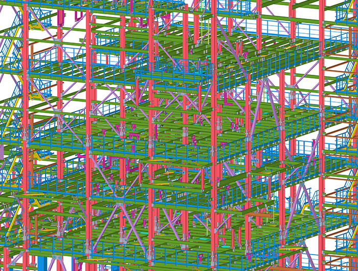 Steel detailing for a petrochemical industrial project