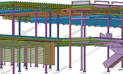 steel detailing for a commercial building