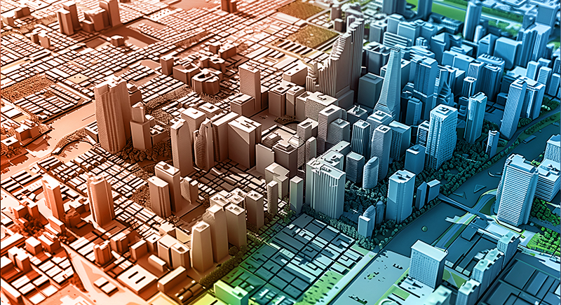 Smart city 3d model